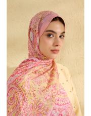 pembe miu desenli şal
