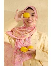 pembe miu desenli şal 2