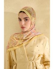 sarı miu desenli şal 2