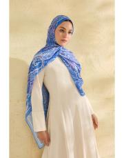 lacivert miu desenli şal 2