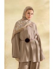 hardal lisa desenli şal