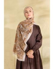 sarı flora desenli şal 3