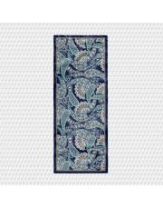 lacivert flora desenli şal 4