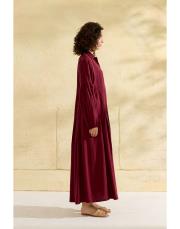 bordo alisa tensel elbise 2