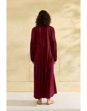 bordo alisa tensel elbise 3