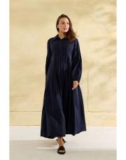 lacivert alisa tensel elbise