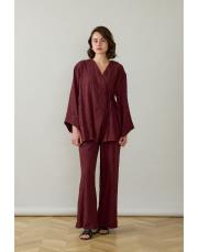 bordo lulu kraşlı takım