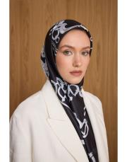 1901 siyah-gri  zela twill eşarp