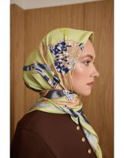 1903 fıstık yeşil zela twill eşarp 4