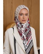 2203 kırmızı  windy twill eşarp 2