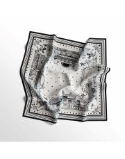 2204 siyah-bej  windy twill eşarp