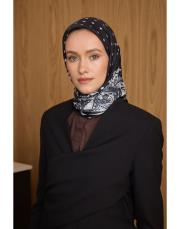 2205 siyah gri windy twill eşarp 3