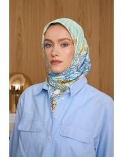 3104 fıstık yeşil  alba twill eşarp