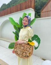 saks mavi mısra eşarp 2