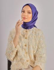 mor düz twill eşarp