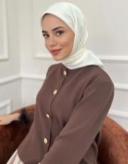 milk düz twill eşarp 2