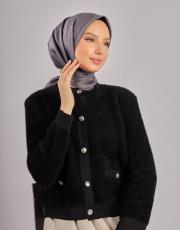 antrasit düz twill eşarp 3