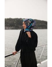 saks mavi giza eşarp 