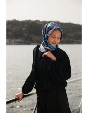 saks mavi giza eşarp  2